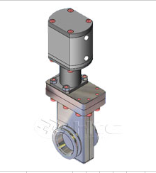 HTC KF法蘭有軟管氣動高真空閘閥-真空連接件計